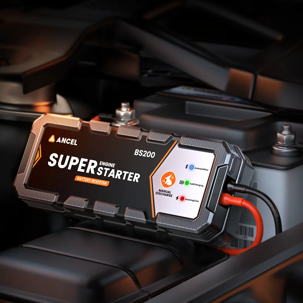 BS200 permanently installed beside a vehicle battery