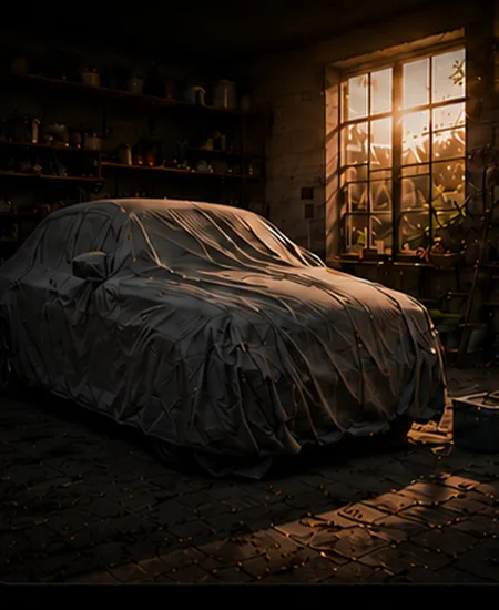 Vehicle parked under a cover for an extended period