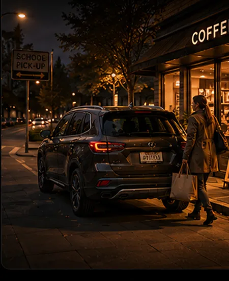 Vehicle used for a short evening trip